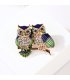 SB330 - Korean double owl brooch